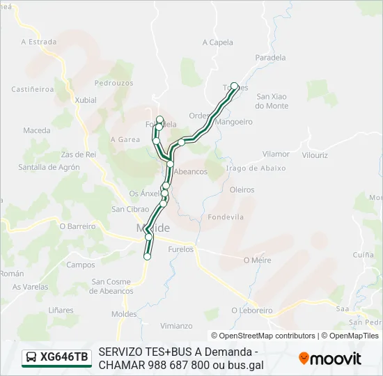 XG646TB Bus Line Map