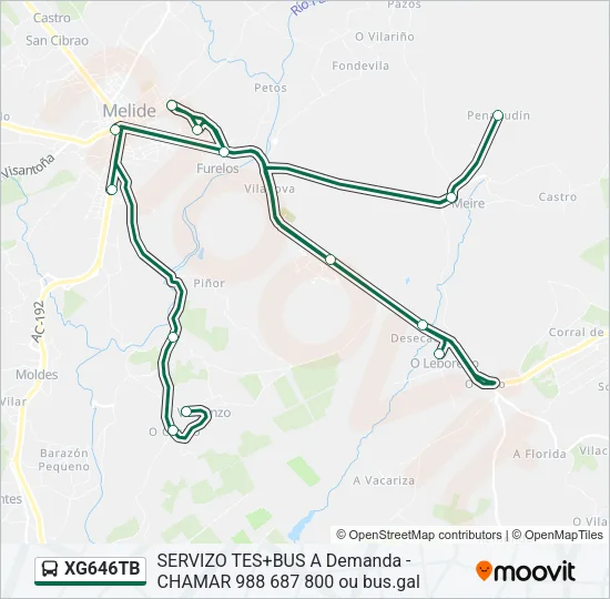 XG646TB Bus Line Map