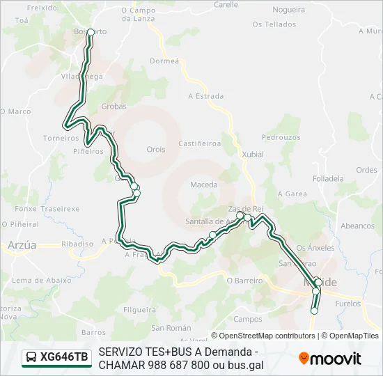 XG646TB Bus Line Map