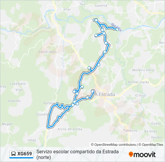XG659 Bus Line Map