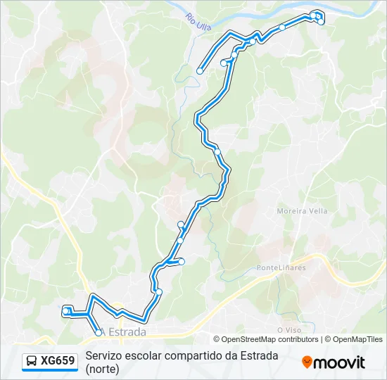 XG659 Bus Line Map