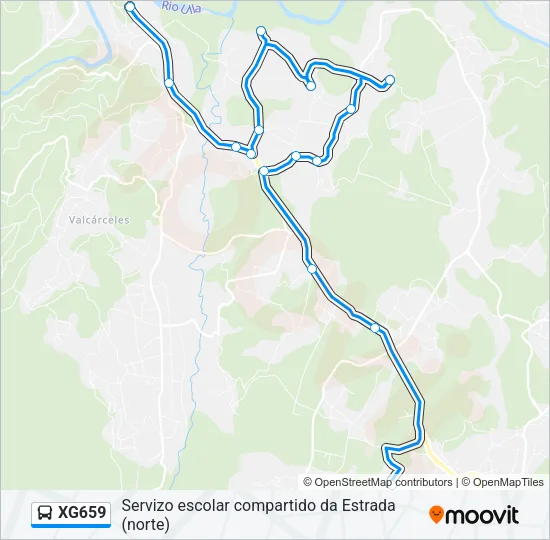 XG659 Bus Line Map