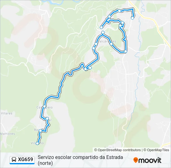 XG659 Bus Line Map