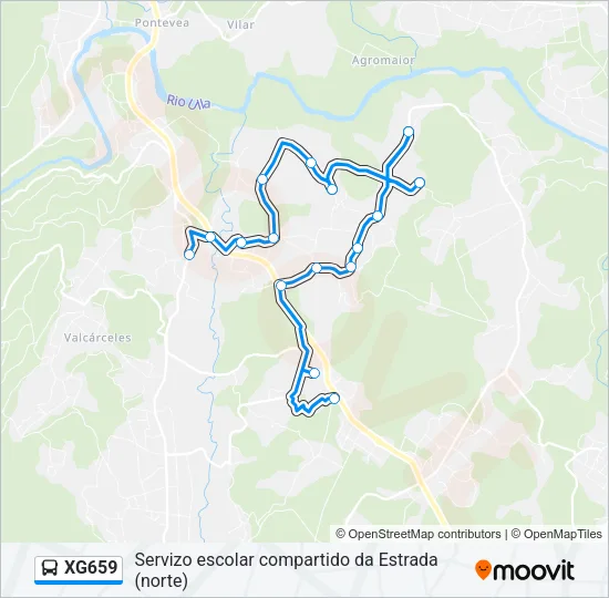 XG659 Bus Line Map