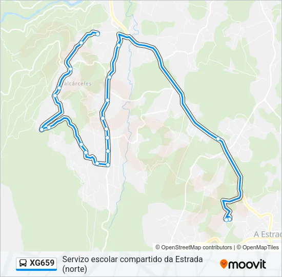 XG659 Bus Line Map