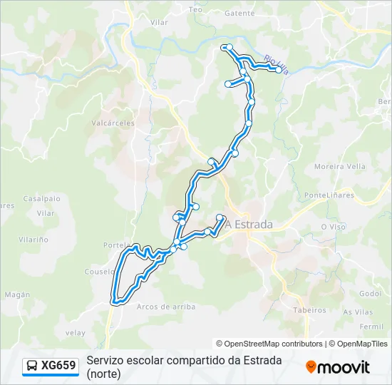 XG659 Bus Line Map