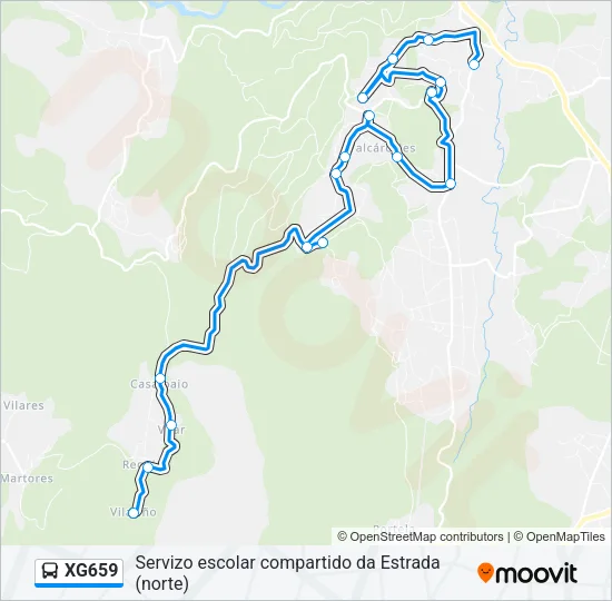XG659 Bus Line Map