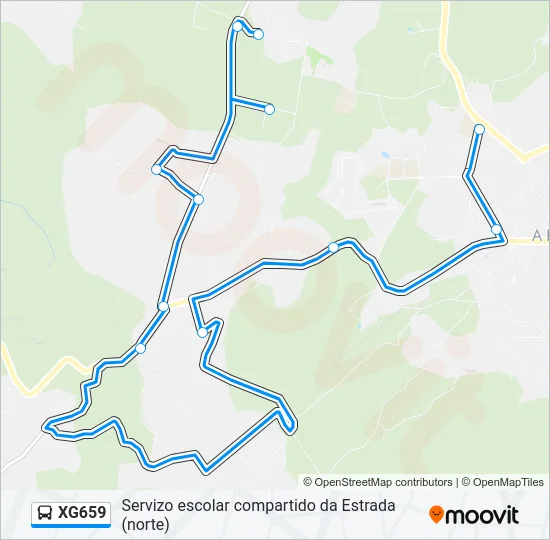 XG659 Bus Line Map