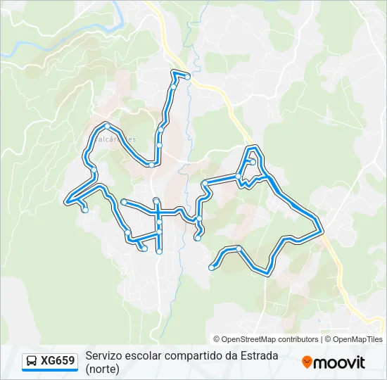 XG659 Bus Line Map