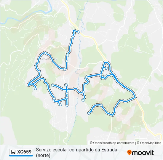 XG659 Bus Line Map