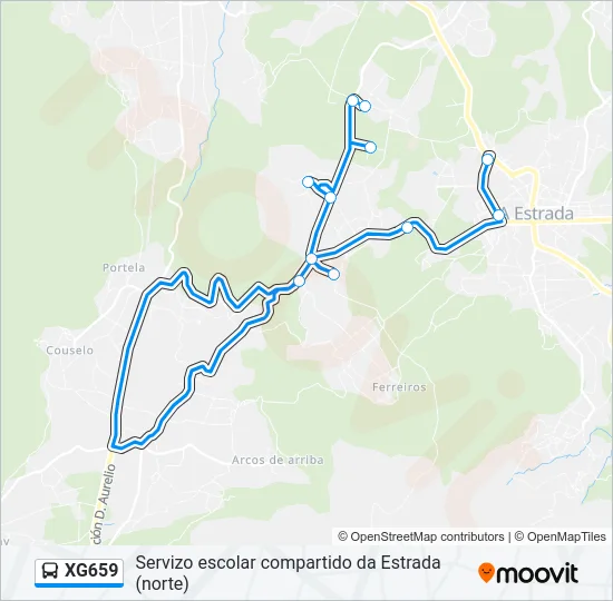 XG659 Bus Line Map