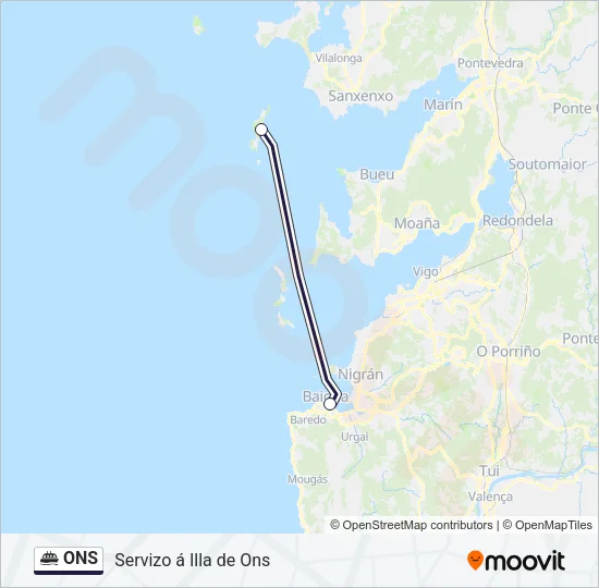 ONS Ferry Line Map