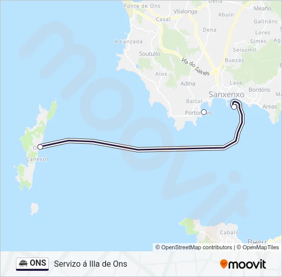 ONS Ferry Line Map