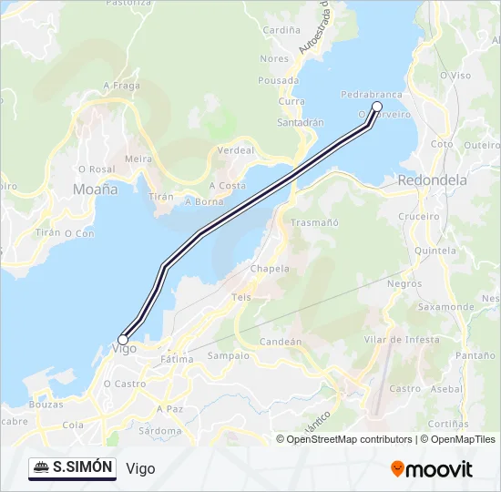 S.SIMÓN Ferry Line Map