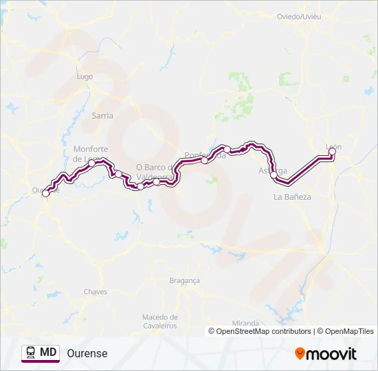 MD Train Line Map