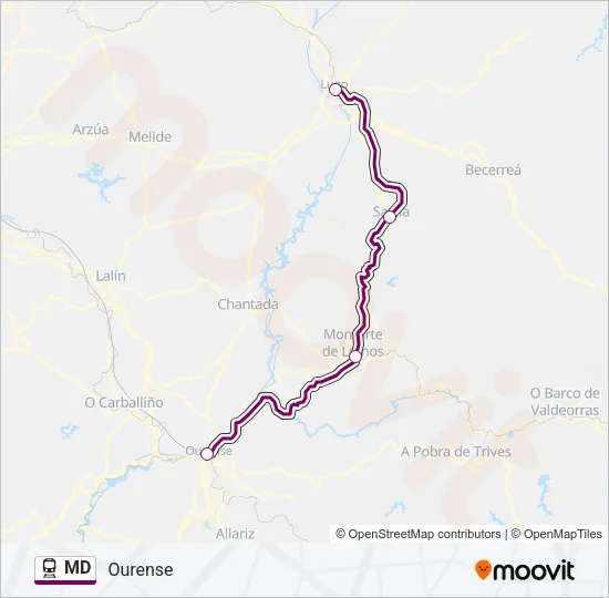 MD Train Line Map