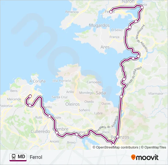 MD Train Line Map