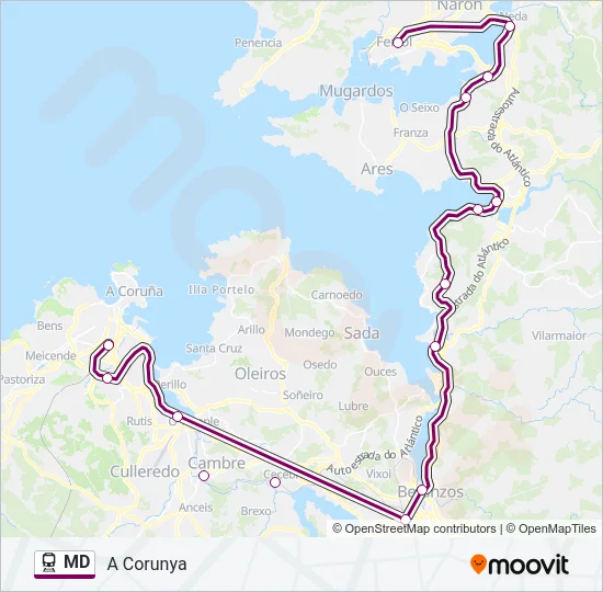 MD Train Line Map