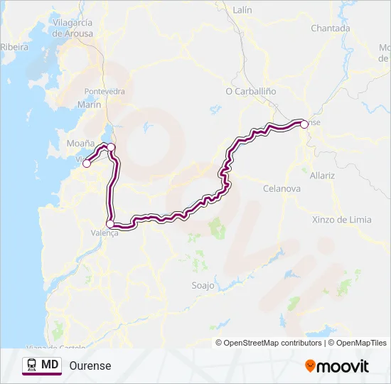 MD Train Line Map