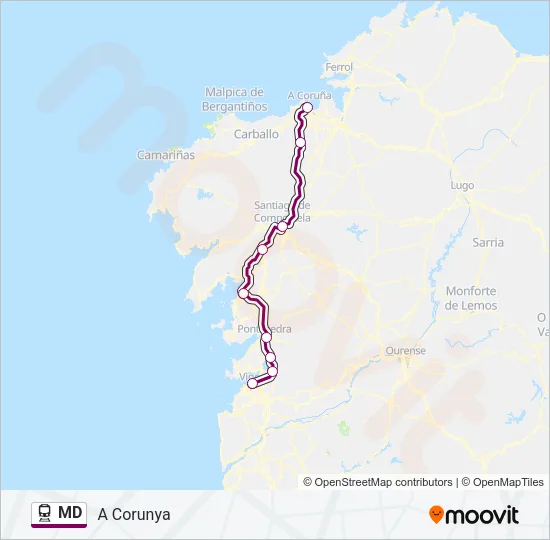 MD Train Line Map