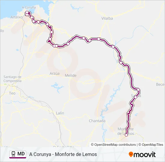 MD Train Line Map