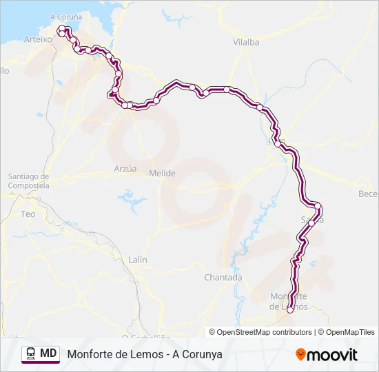 MD Train Line Map