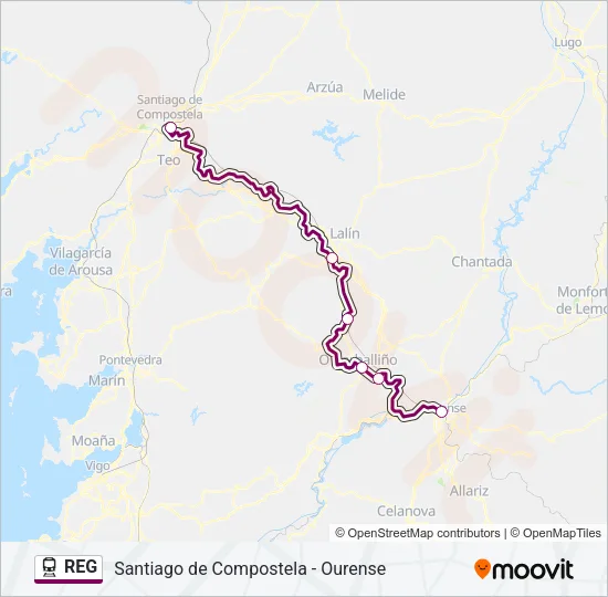 REG Train Line Map