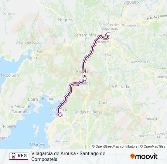 REG Train Line Map