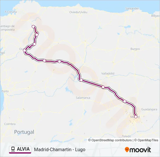 ALVIA Train Line Map