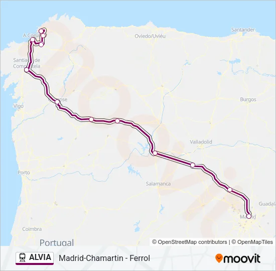 ALVIA Train Line Map