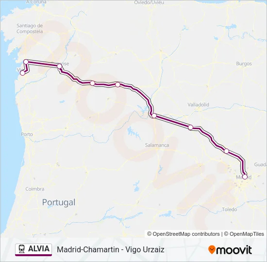 ALVIA Train Line Map