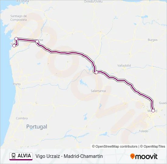 ALVIA Train Line Map