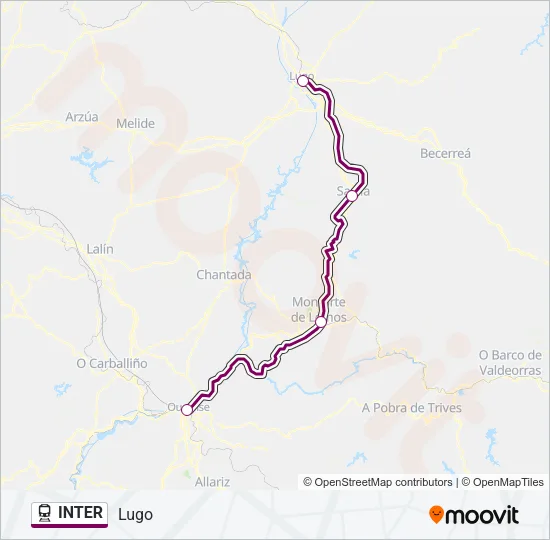 INTER Train Line Map