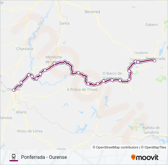 REG.EXP. Train Line Map