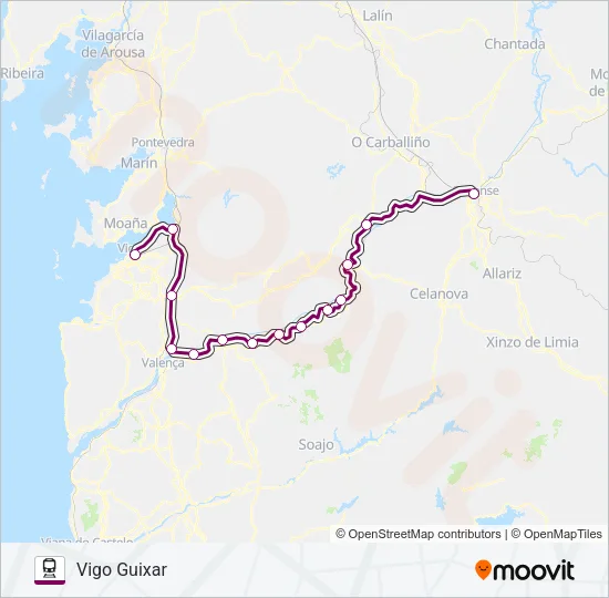 REG.EXP. Train Line Map