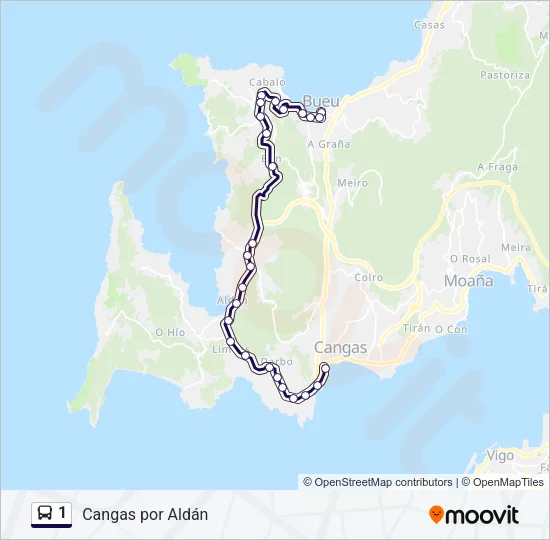 1 Bus Line Map