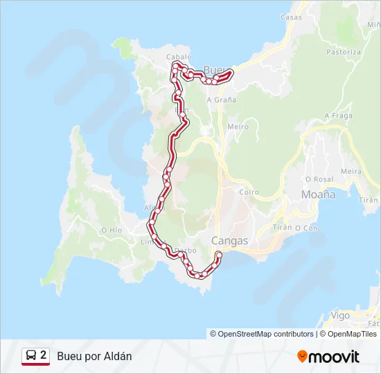 2 Bus Line Map