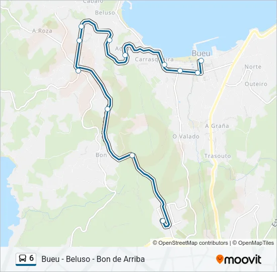 6 Bus Line Map