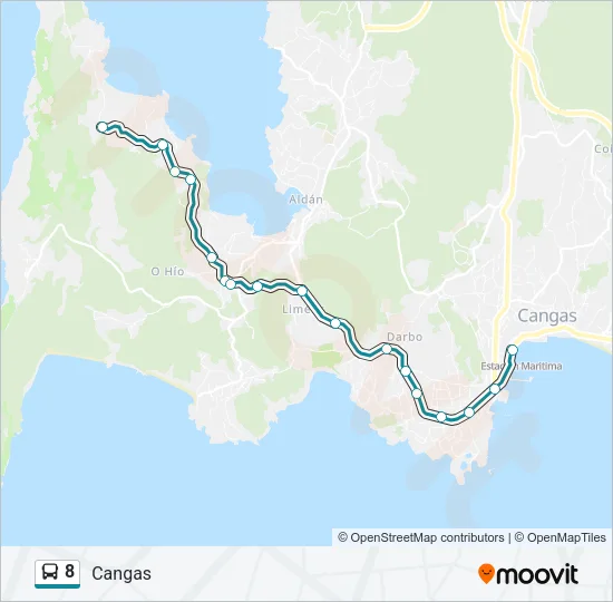 8 Bus Line Map