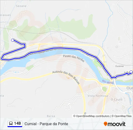 14B Bus Line Map