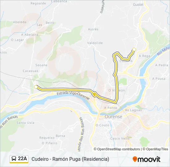22A Bus Line Map