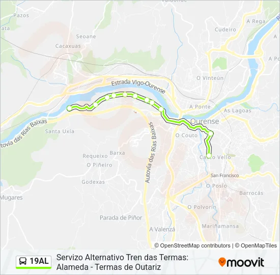19AL Bus Line Map