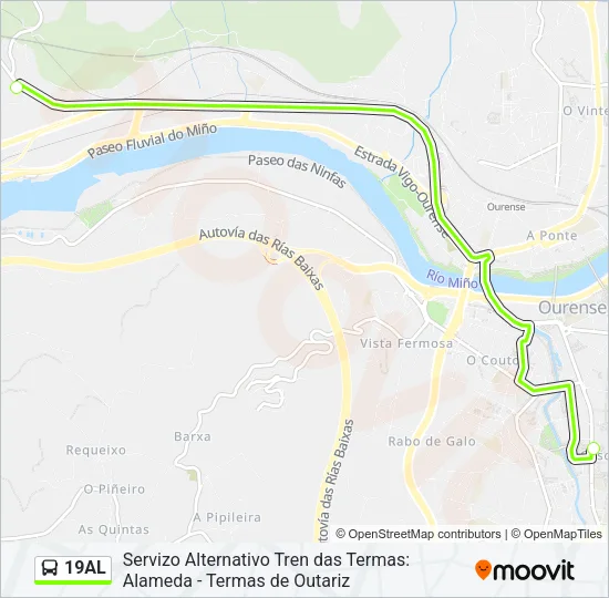19AL Bus Line Map