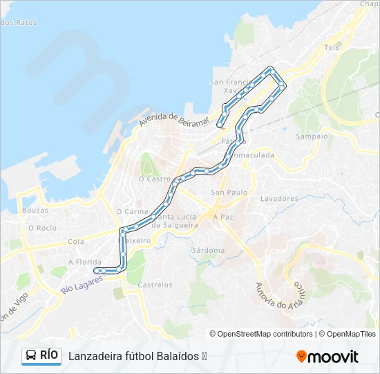 RÍO Bus Line Map