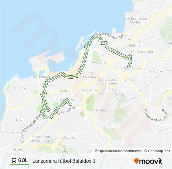 GOL Bus Line Map