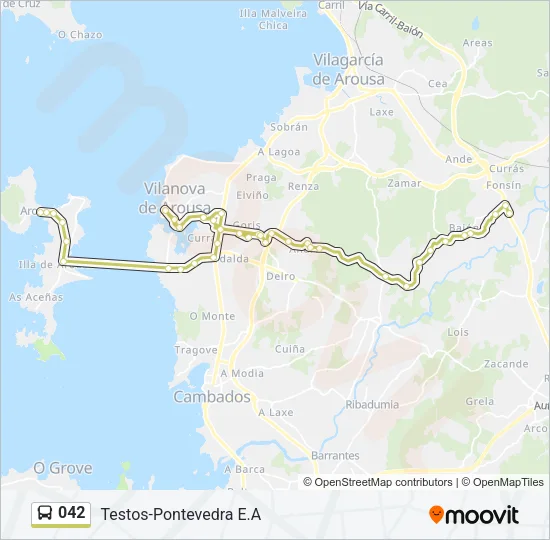 042 Bus Line Map