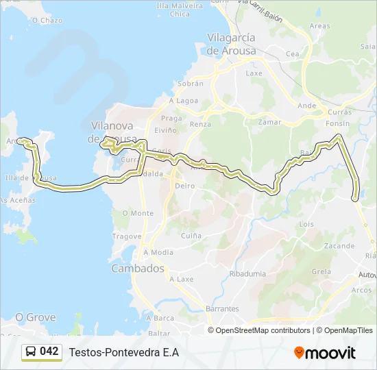 042 Bus Line Map