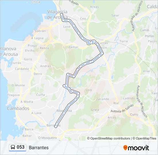 053 Bus Line Map