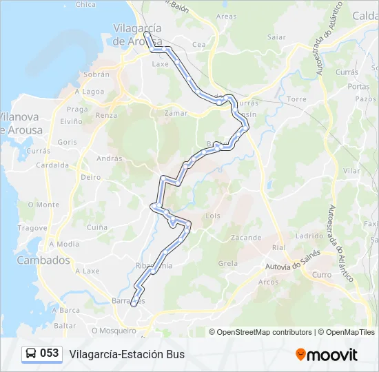 053 Bus Line Map