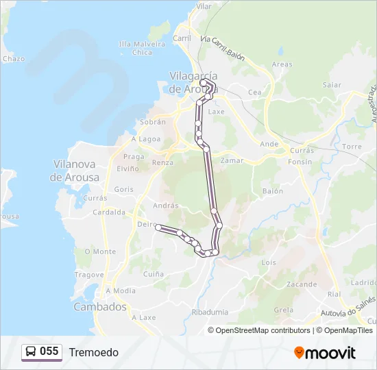 055 Bus Line Map